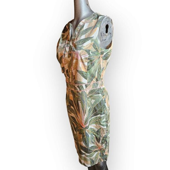 Brooks Brothers Green Tropical Floral Shift Dress 10 - Picture 3 of 11